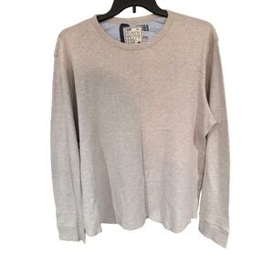 Vintage 2006 Gap Thermal Shirt Men XXL Gray Waffle Knit Long Sleeve Y2K